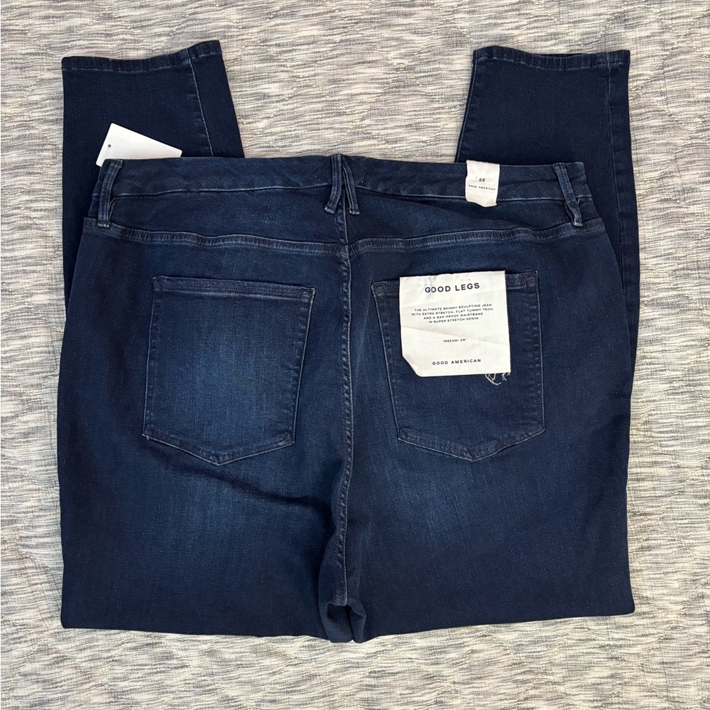 Good American Good Legs High Rise Skinny Jeans Sz 22 NWT | Skinny Hi-Rise Jeans- - Picture 2 of 10